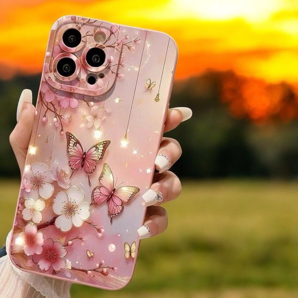 Pink Butterfly Blossom Phone Case - Unbranded